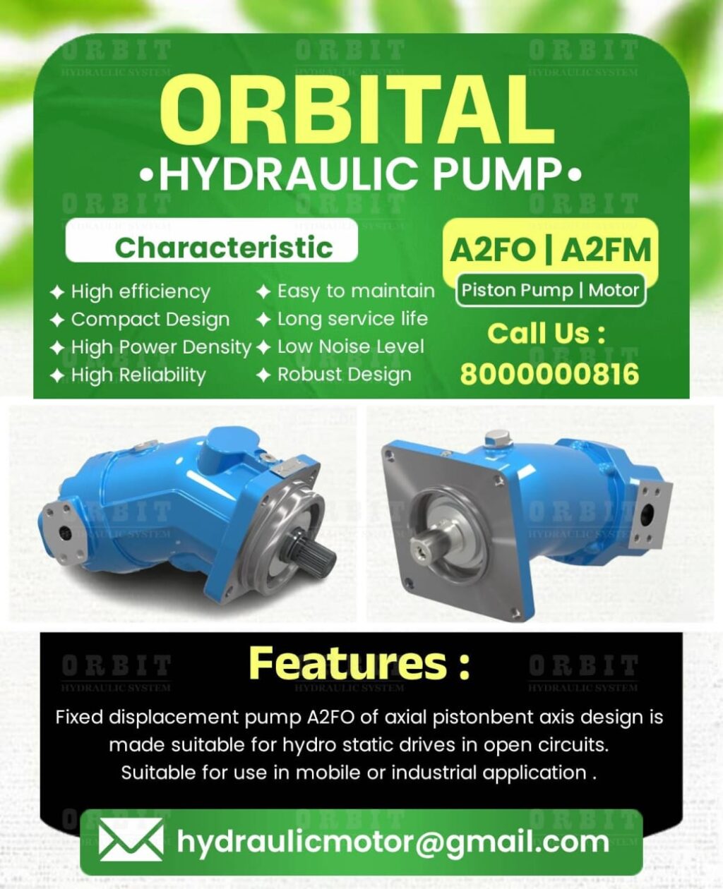 Bosch Rexroth A2F Fixed Axial Piston Pump in Ahmedabad Mumbai Pune Chennai Bangalore Hyderabad Nashik Indore Jaipur Delhi Kolkata Noida Combatore Tumkur Belgaum Rajkot India